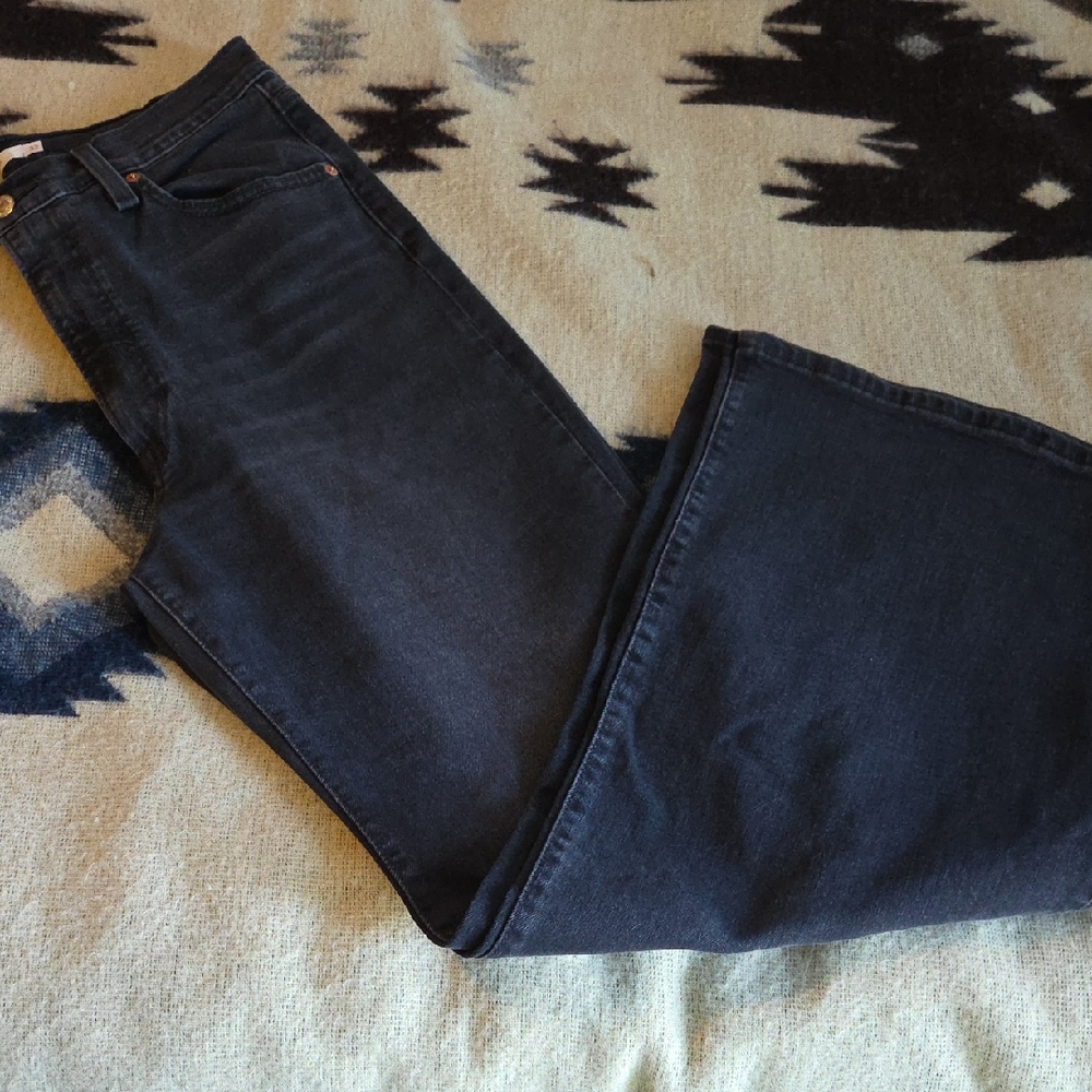 Levi's Dark Blue Flare & Wide Leg Jeans